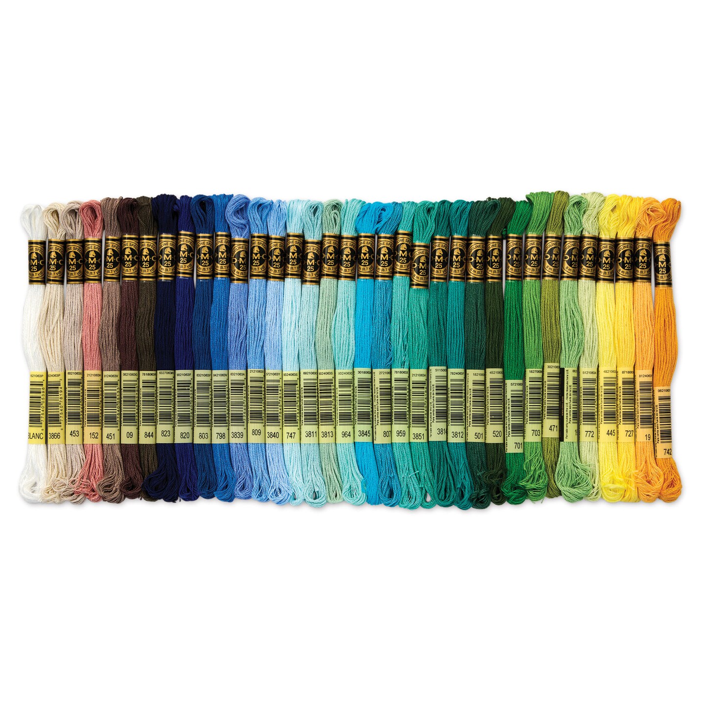 DMC Mouliné Special Collector’s Blue Tin Embroidery Floss - Set of 35, Scenic Colors