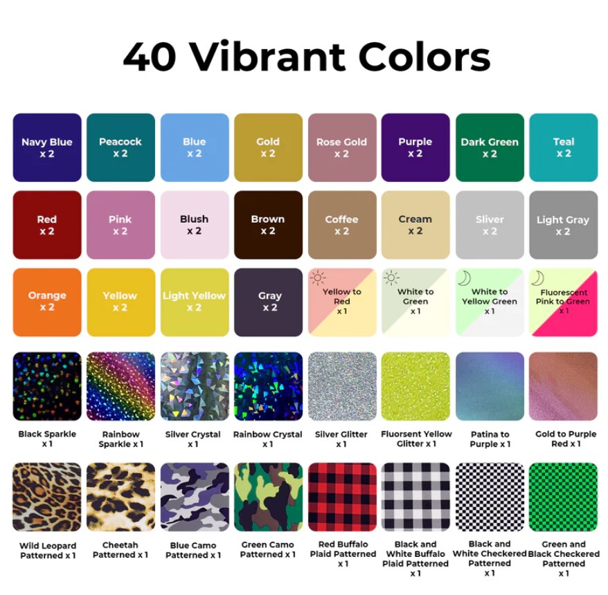 Heat Transfer Vinyl Kit 60pcs