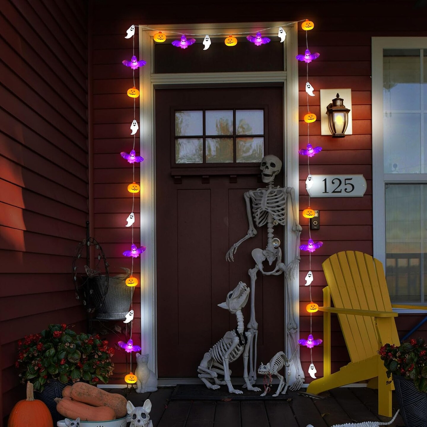 Halloween String Lights - 16.4FT 30 LED (Orange Purple White)
