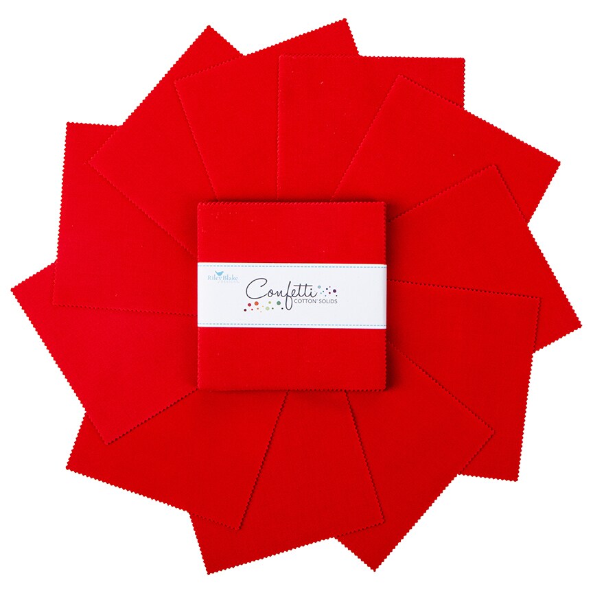 Confetti Cotton 5" Square Pack (Charm Pack / 5" Stacker) in Schoolhouse by Riley Blake (5-120-SCHOOLHOUSE-42)