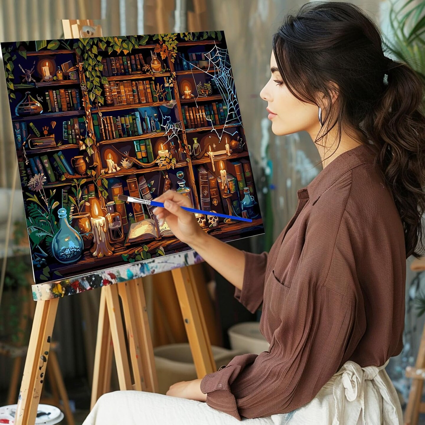 Magic Book Paint by Numbers Kit for Adults,16x20In/40×50cm,No Frame