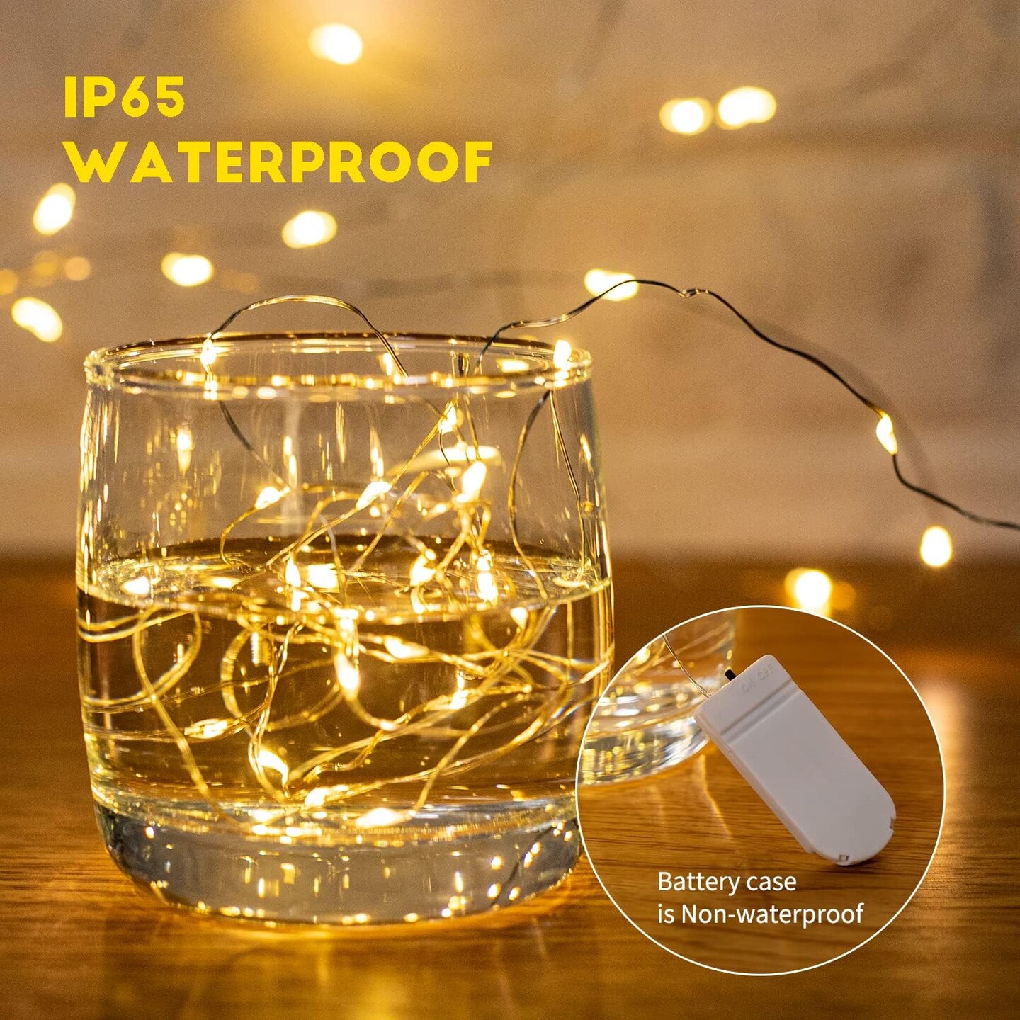 24 Pack Battery Operated String Lights - 7 ft 20 LED (Warm White)