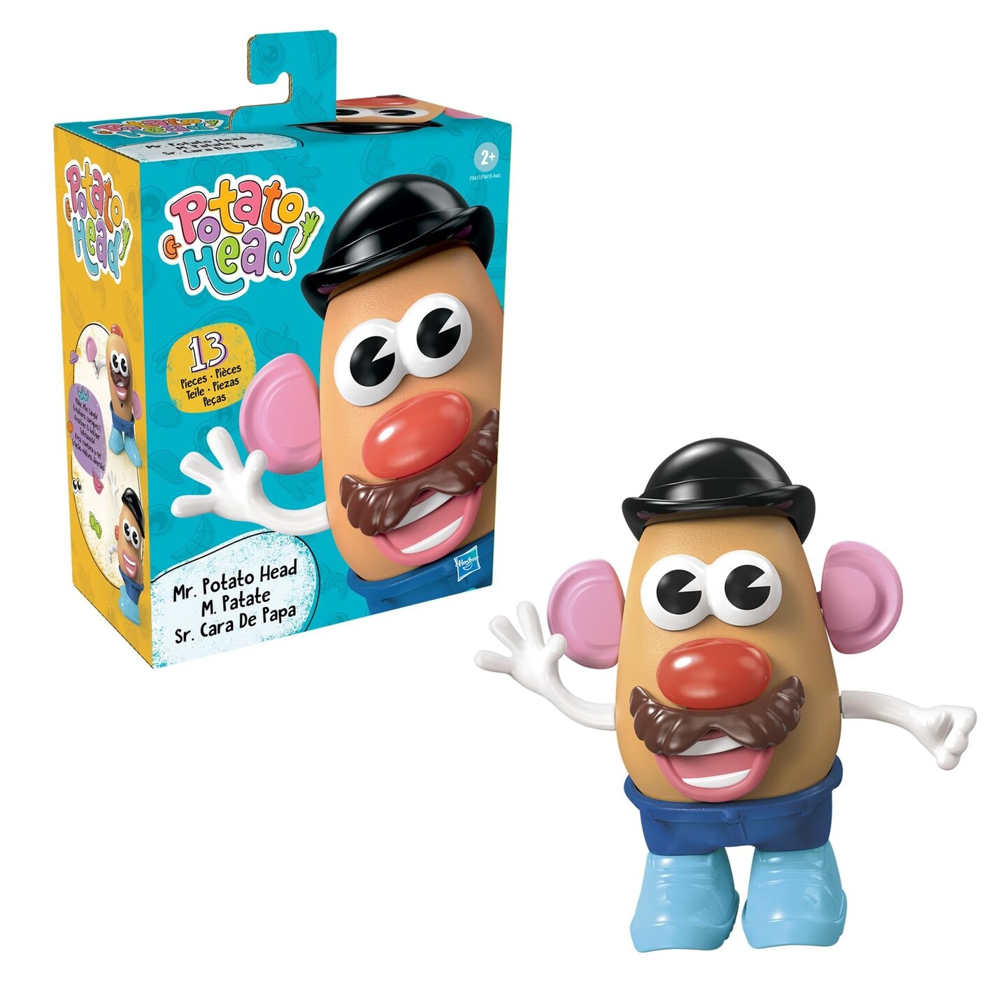 Mr. Potato Head Set with 13 Parts and Pieces, Toddler and Preschool Toys for 2 Year Old Boys and Girls and Up