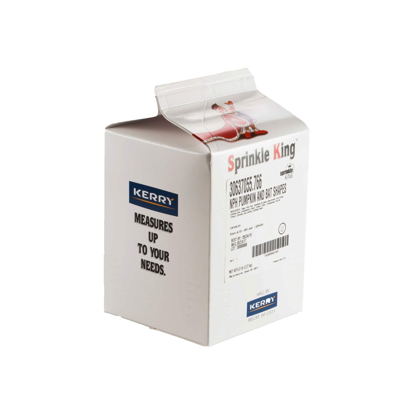 Sprinkle King Bright Confetti Blend Non Partially Hydrogenated Decorettes 5 Pound 4 Pack Bulk