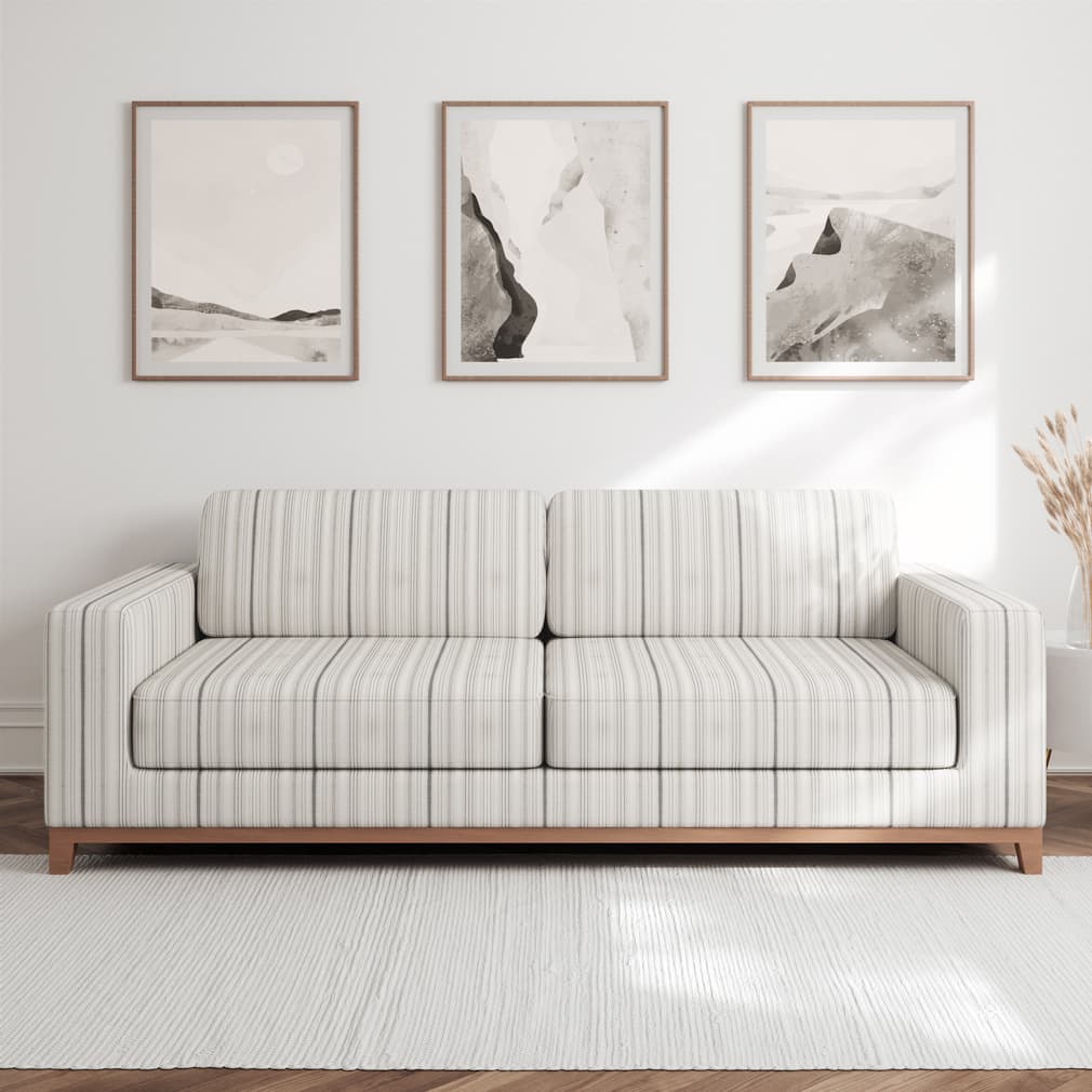 Upholstery Fabric - Beige & Taupe,Grey & Silver Stripe Upholstery Fabric 54 Inches"