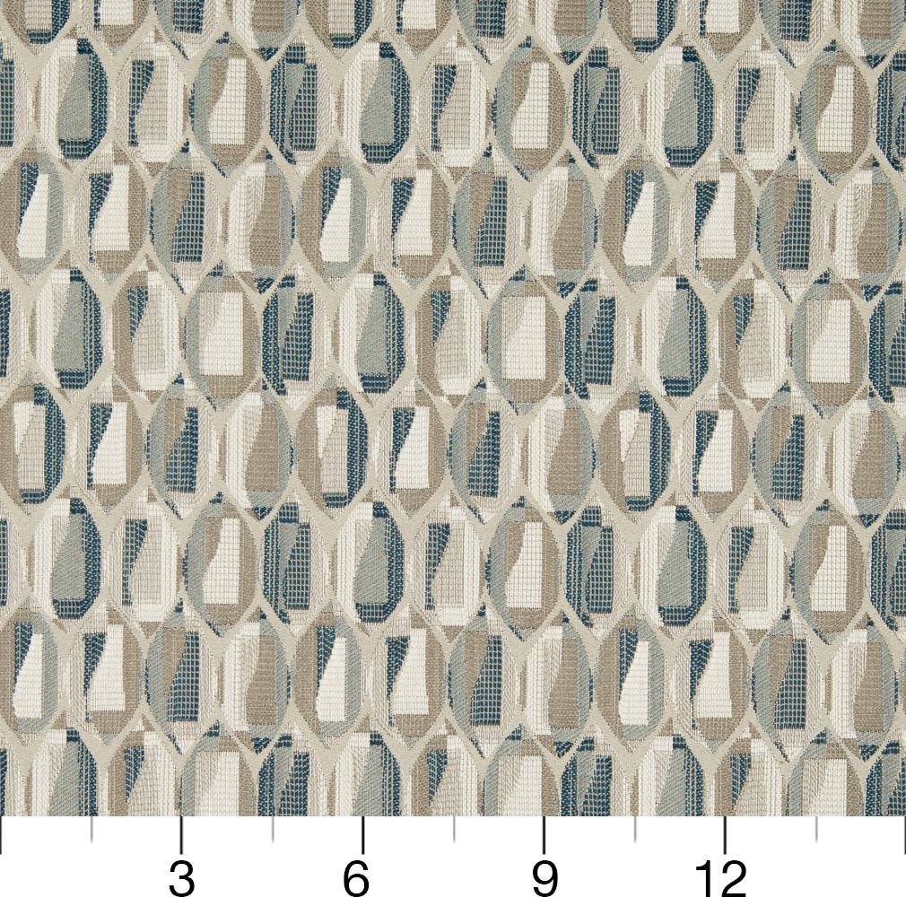 Carlsbad/Sky - Blue Abstract & Geometric,Small Scale Upholstery Fabric 54 Inches"