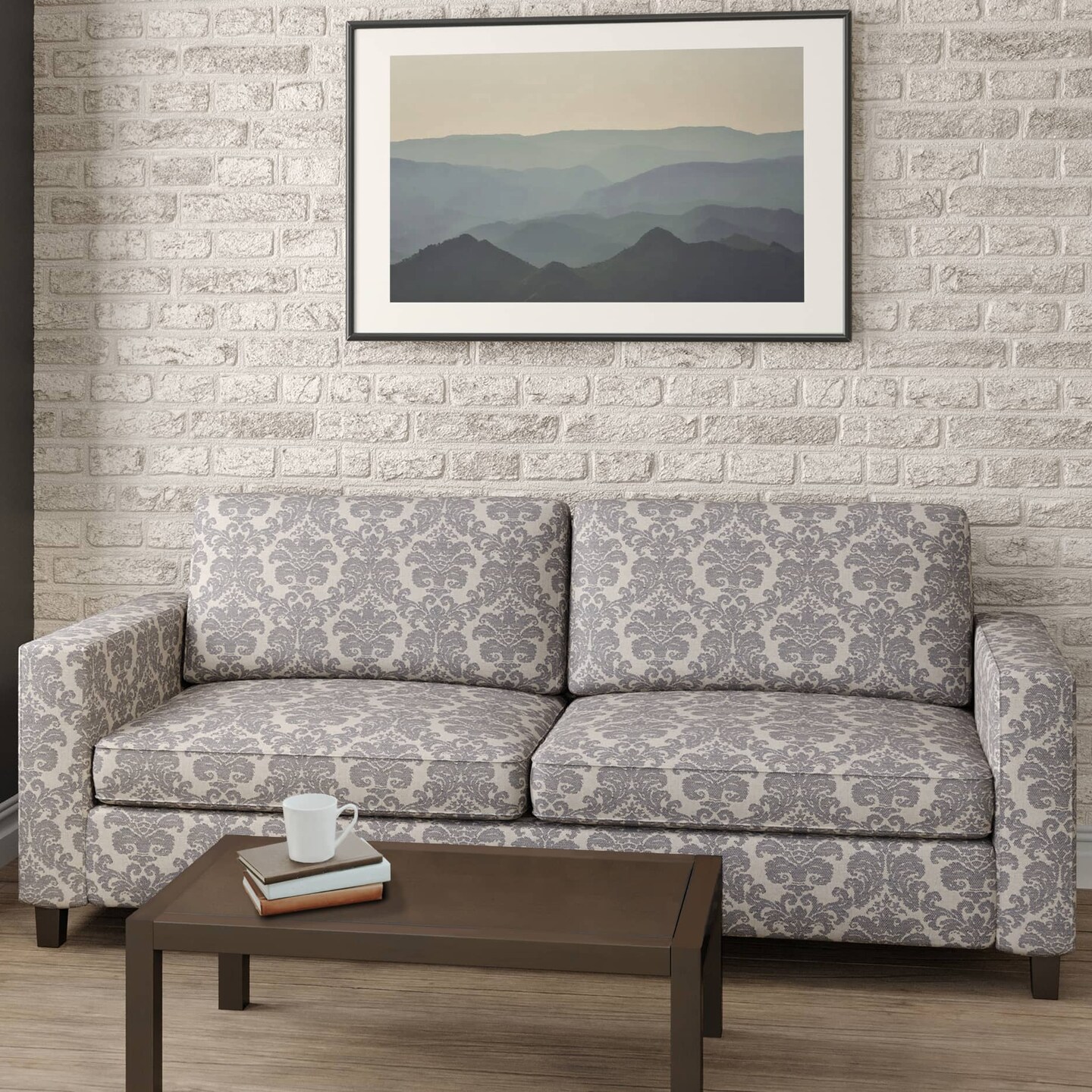 Blue - Blue Damask Upholstery Fabric 54 Inches&#x22;