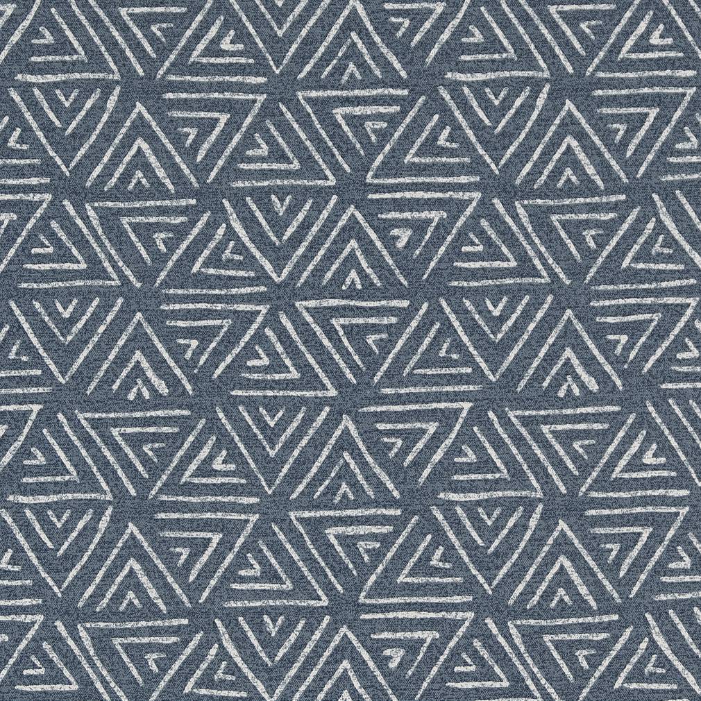 Denim - Blue Abstract & Geometric,Global Upholstery Fabric 54 Inches"