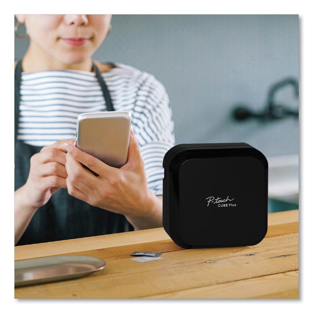 Brother P-Touch PT-P710BT CUBE 5 in. x 2.6 in. x 5 in. 20 mm/s Print Speed Wireless Label Maker