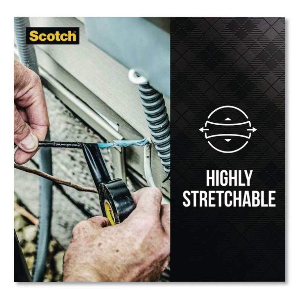 3M Scotch 88 0.75 in. x 66 ft. Super Vinyl Electrical Tape - Black (1-Roll)
