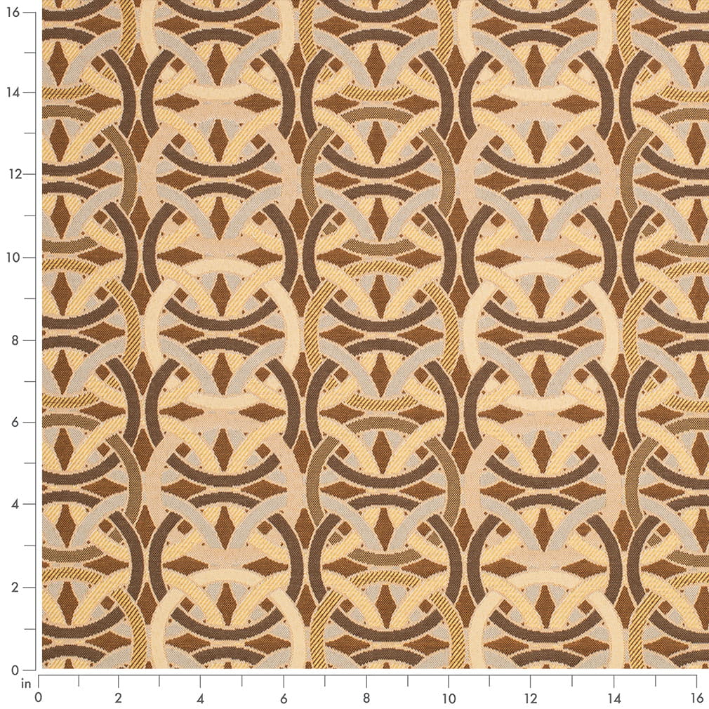 Dijon - Brown Abstract Geometric Upholstery Fabric 54 Inches"