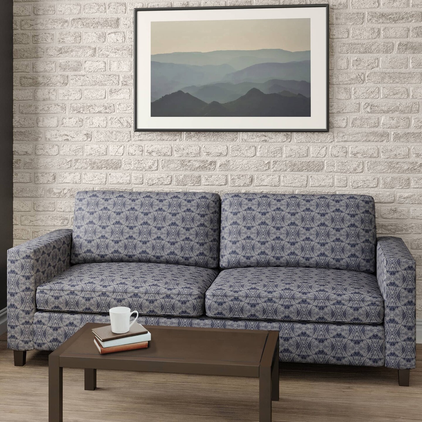 Oxford - Blue Abstract & Geometric,Global Upholstery Fabric 54 Inches"