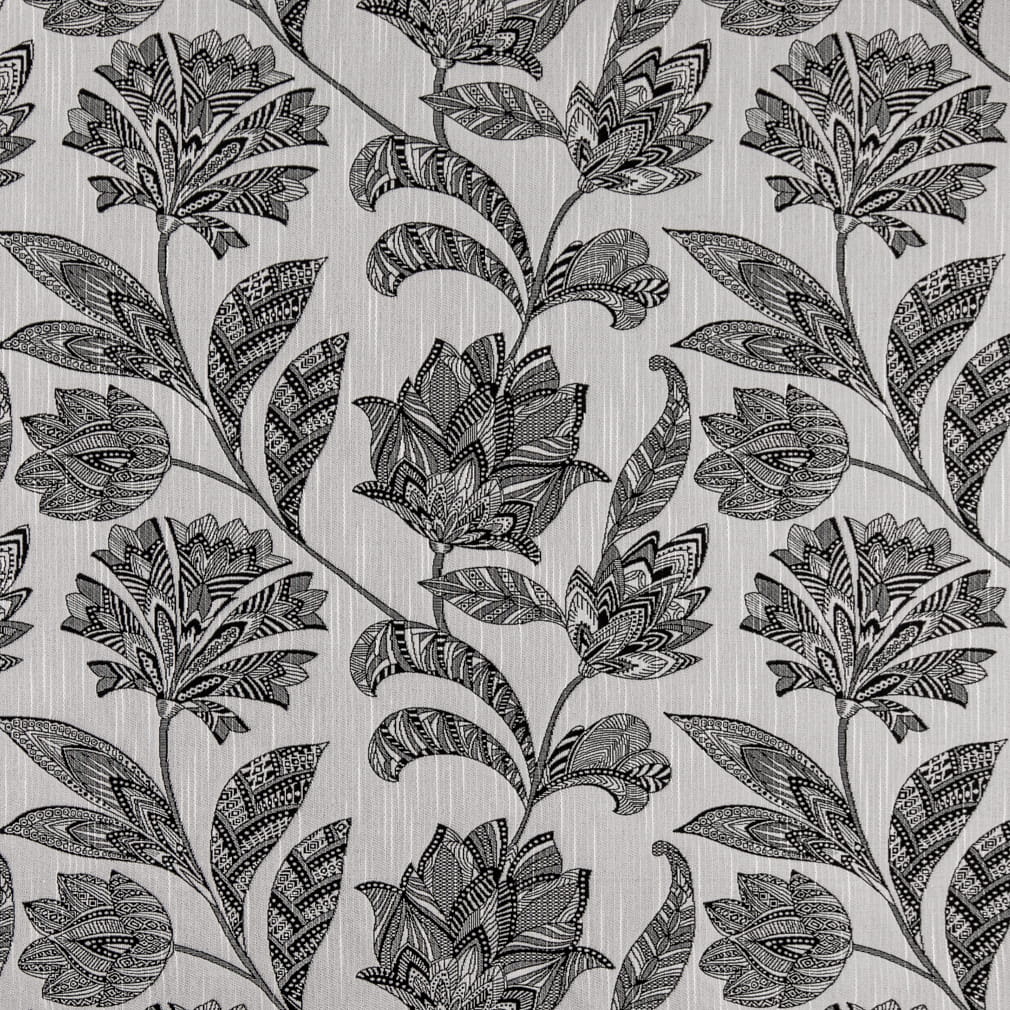 Upholstery Fabric - Black Floral Upholstery Fabric 54 Inches"