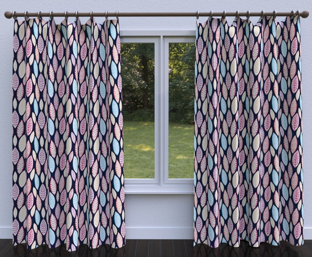 Upholstery Fabric - Aqua & Teal,Black,Pink Abstract & Geometric,Leaves Upholstery Fabric 54 Inches"