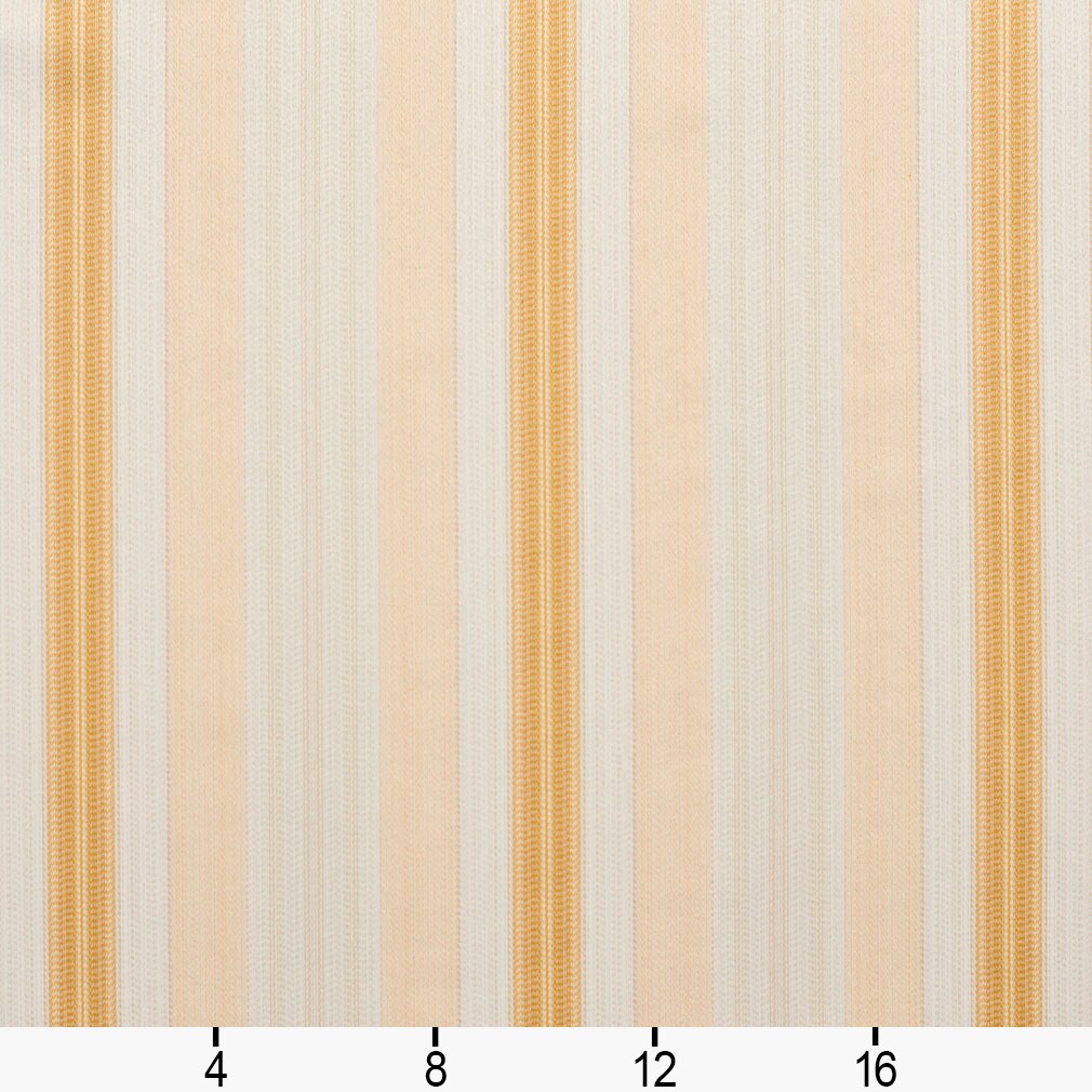 Antique Noble Stripe - Gold & Yellow Stripe Upholstery Fabric 54 Inches"