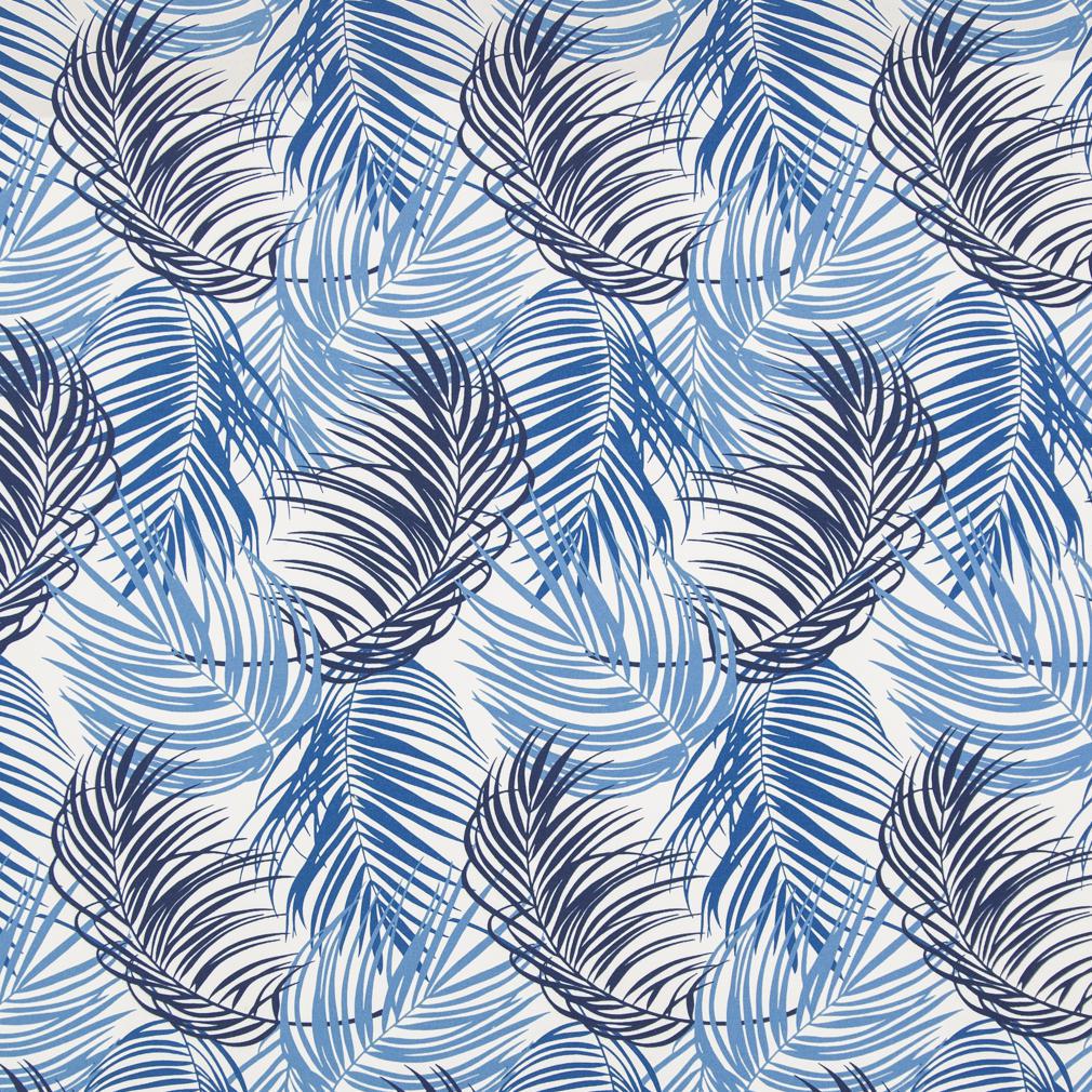 Ocean Breeze - Blue Leaves,Tropical &#x26; Botanical Upholstery Fabric 54 Inches&#x22;