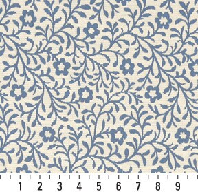 Wedgewood Trellis - Blue Floral,Leaves Upholstery Fabric 54 Inches&#x22;