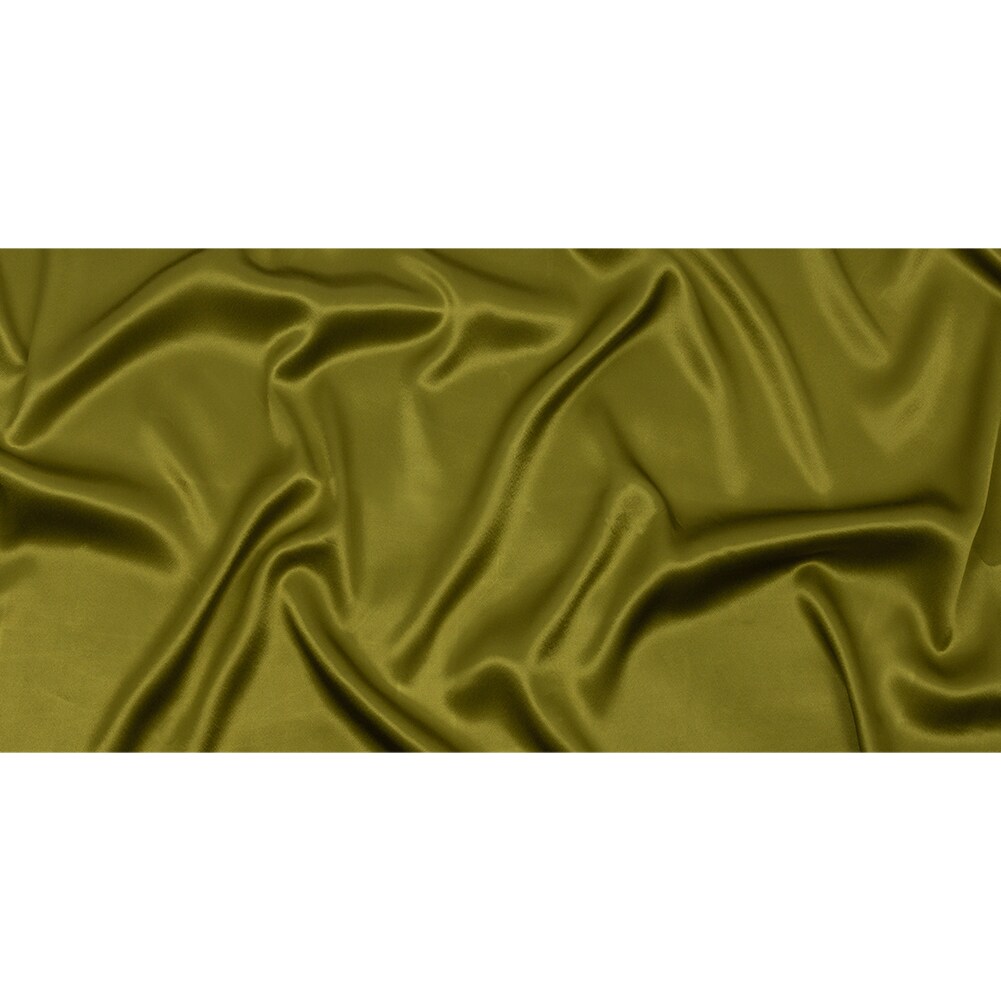 1 Yard Sustainable Viscose Fluid Satin Kiwi Green Fabric 55 Inches Width