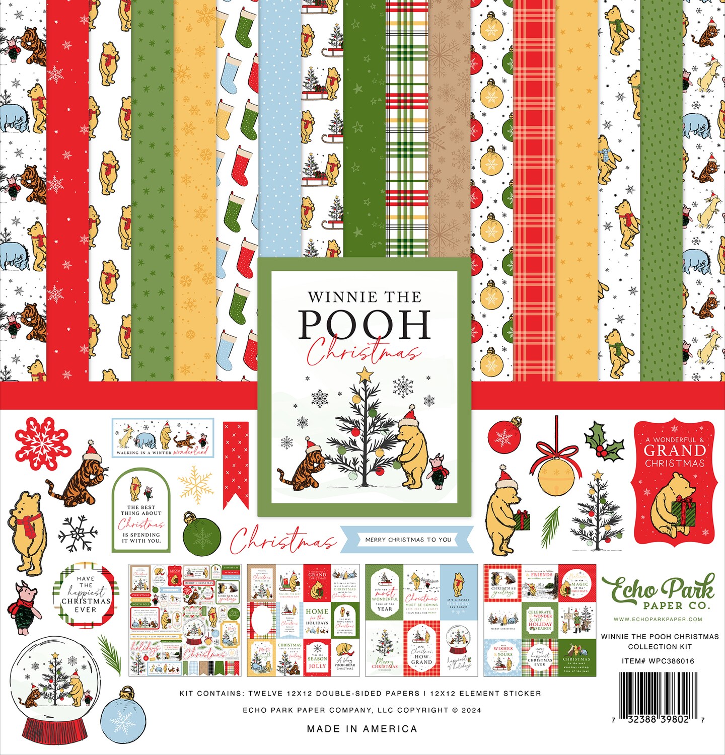 Winnie The Pooh Christmas 12x12 Collection Kit