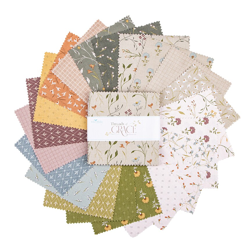 Threads of Grace 5&#x22; Square Pack (Charm Pack / 5&#x22; Stacker) by Kassidy Grace for Riley Blake (5-16820-42)
