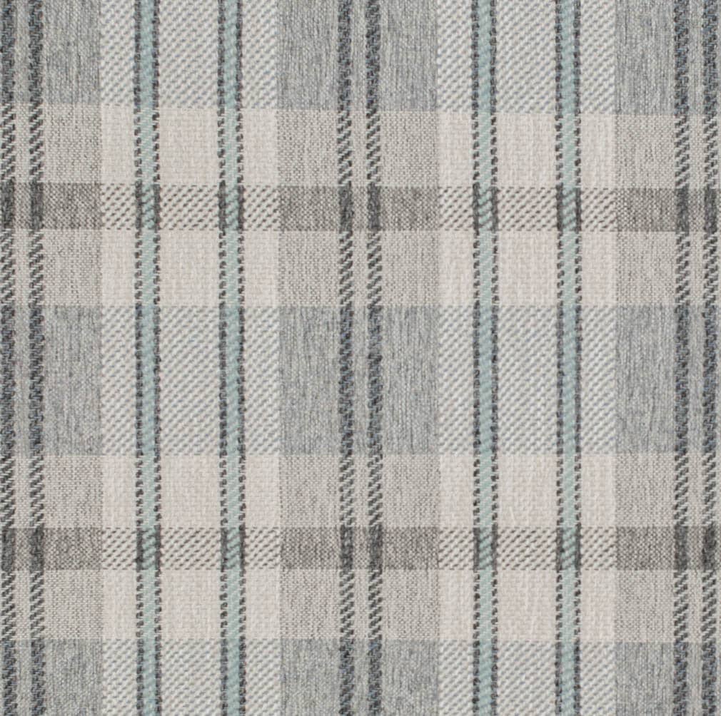 Storm - Blue,Grey & Silver Plaid Upholstery Fabric 54 Inches"