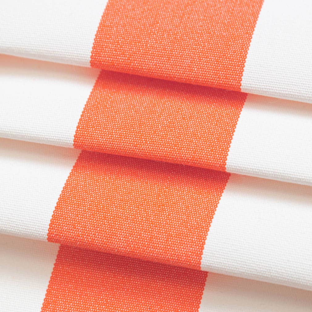 Cabana Mandarin - Orange & Rust Stripe Upholstery Fabric 54 Inches"