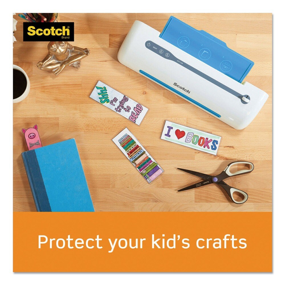 Scotch 3.75 in. x 2.38 in. 5 mil Laminating Pouches - Gloss Clear (100/Pack)