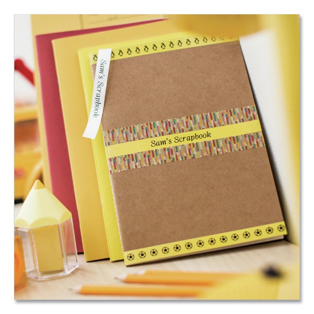 Brother P-Touch 0.47 in. x 26.2 ft. TZe Standard Adhesive Laminated Labeling Tape - Black on Yellow