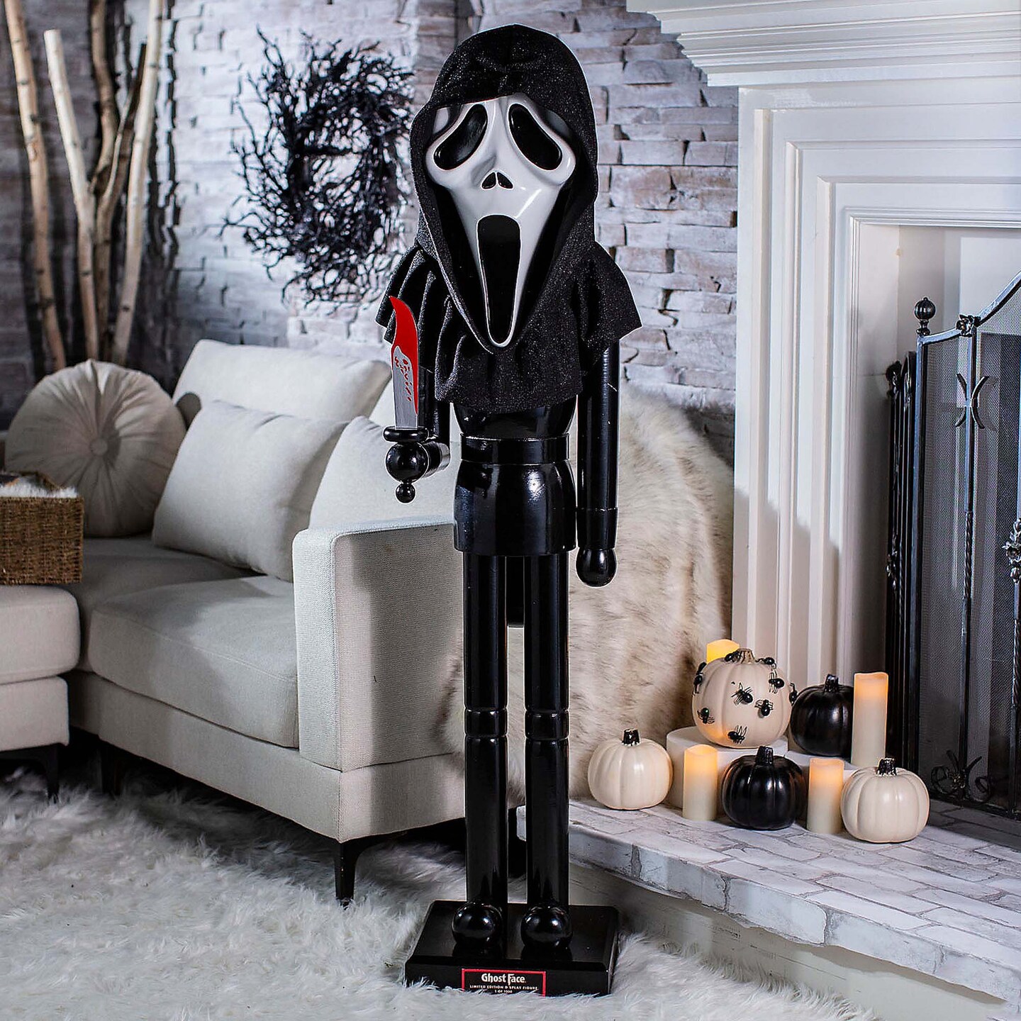 Ghost Face Limited Edition Halloween-5 Foot, Collectible Nutcracker Decoration