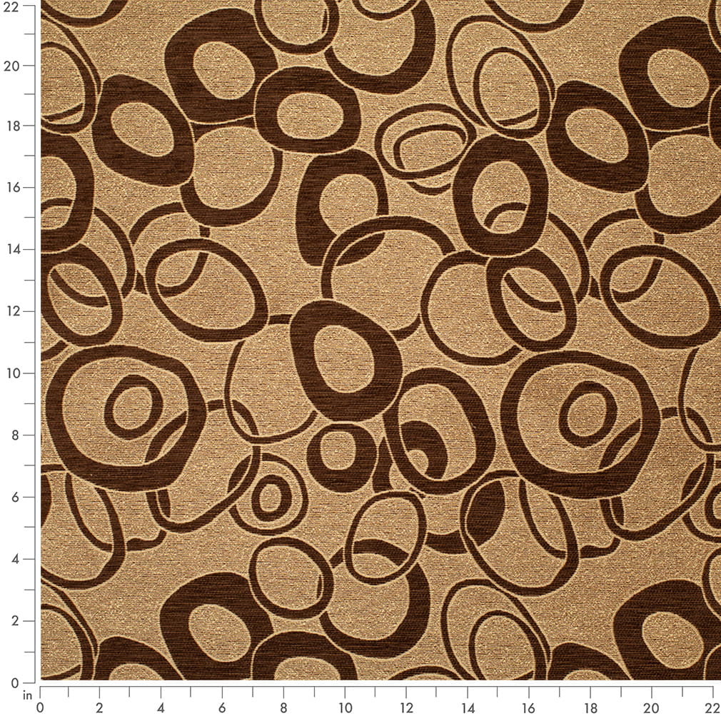 Coffee - Brown Abstract Geometric Upholstery Fabric 54 Inches"