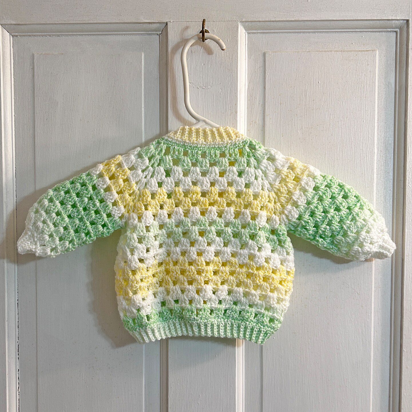 Crochet Granny Stitch Baby Cardigan size 6-12 Months | MakerPlace