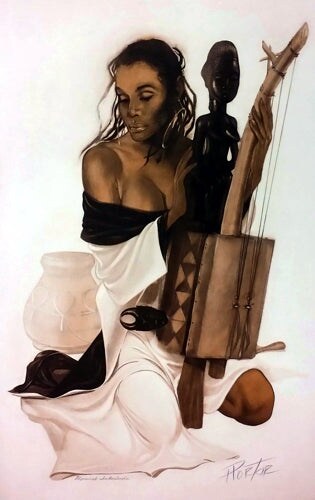 Musical Interlude by Henry C. Porter Wall Art Décor 26 x 17 Art Print