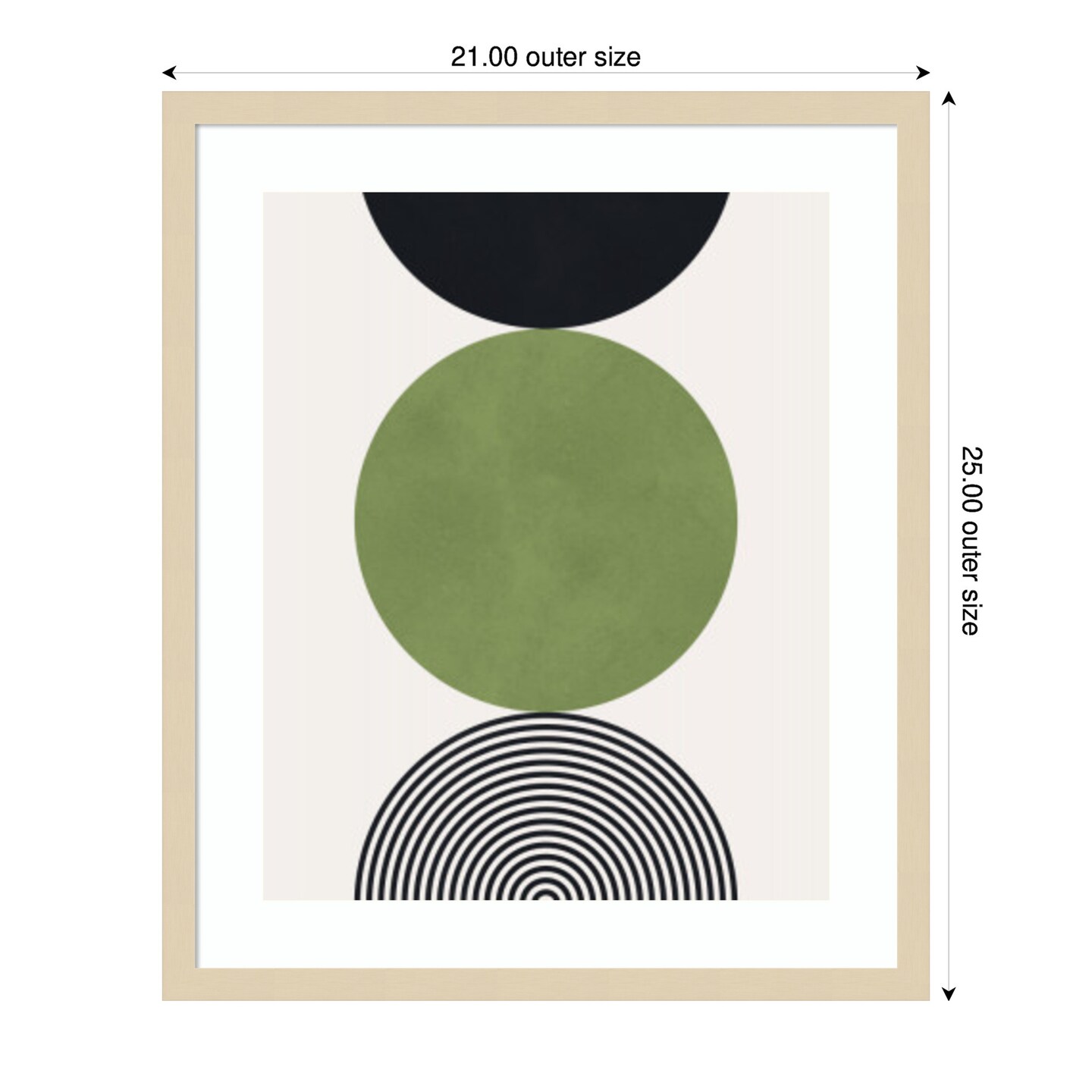Circle composition 11 by Vitor Costa Wood Framed Wall Art Print