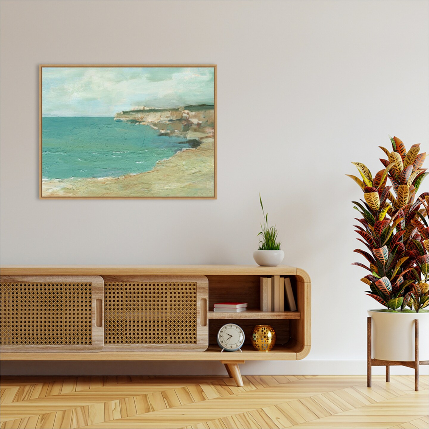 Sun Drenched Cliffs I by Ethan Harper Framed Canvas Wall Art, Size