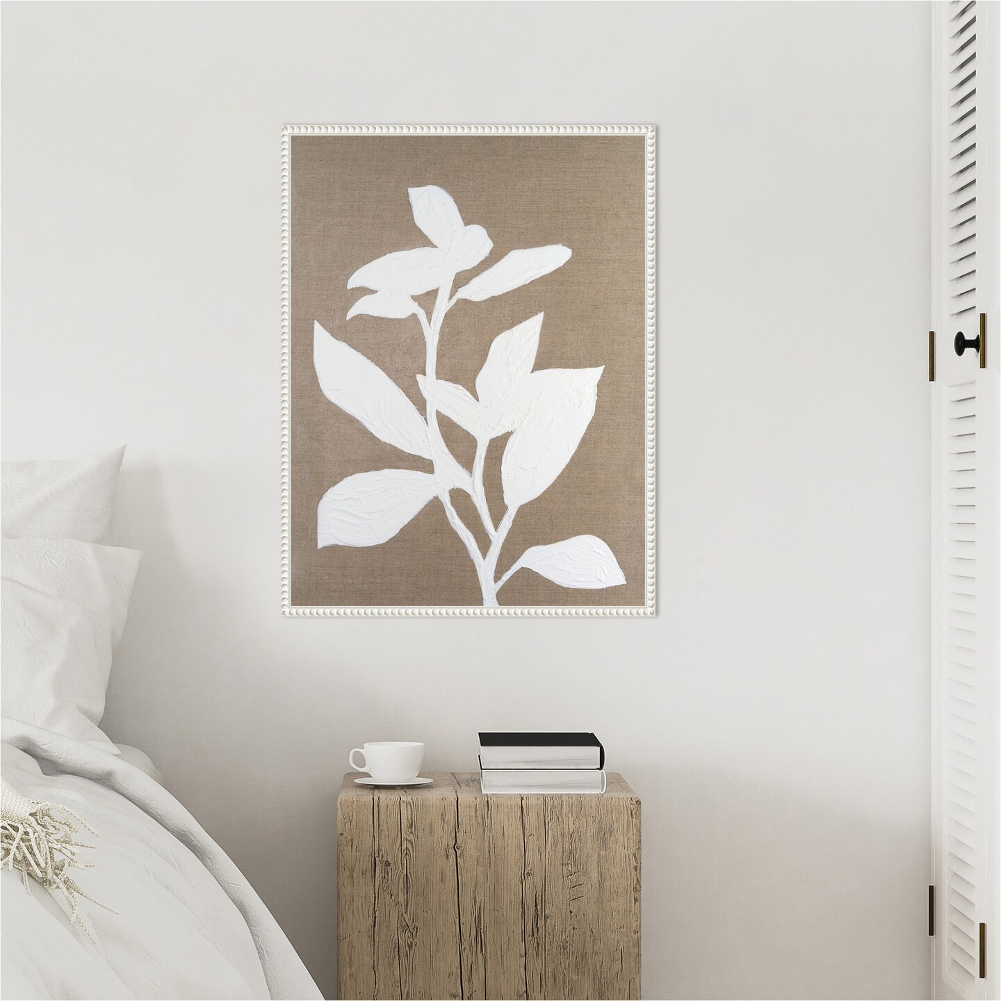 Frosted Linen Floral I by Vanna Lam Framed Canvas Wall Art