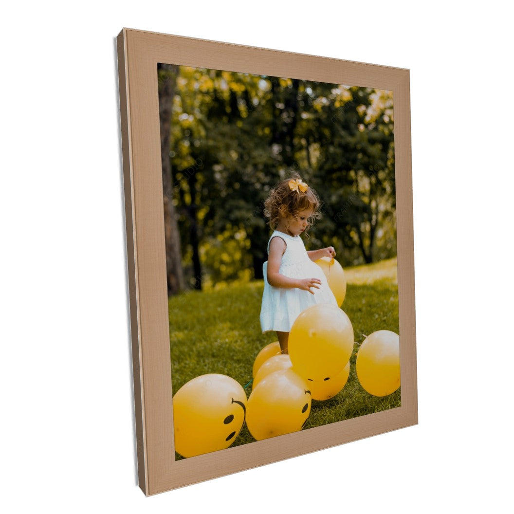 Natural Maple Wood 23x35 Picture Frame &#x2013; 23 x 35 Poster Frame &#x2013; Modern Light Wood Wall Art Frame Photo