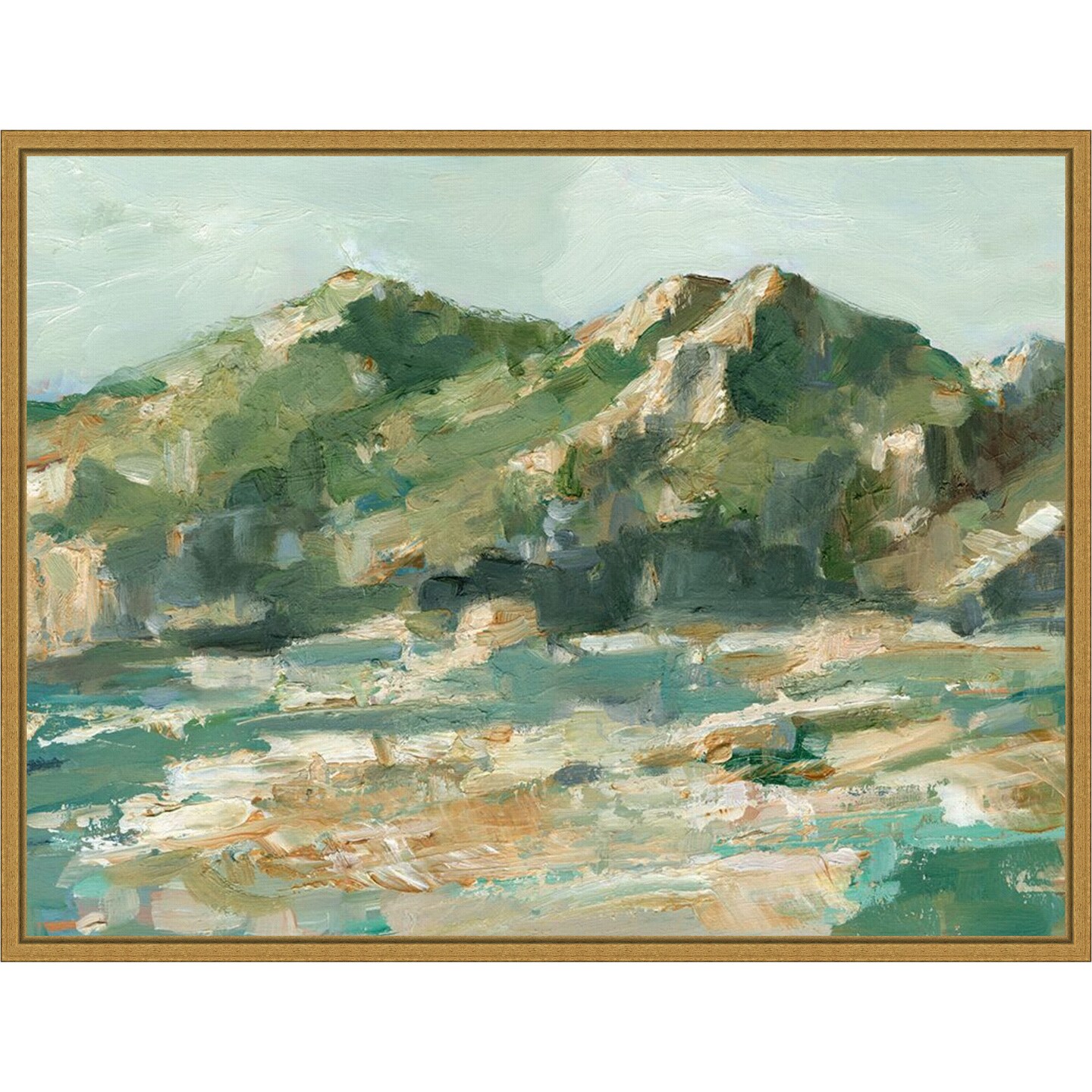 Rocky Cliffs Mountain Light II by Ethan Harper Framed Canvas Wall Art