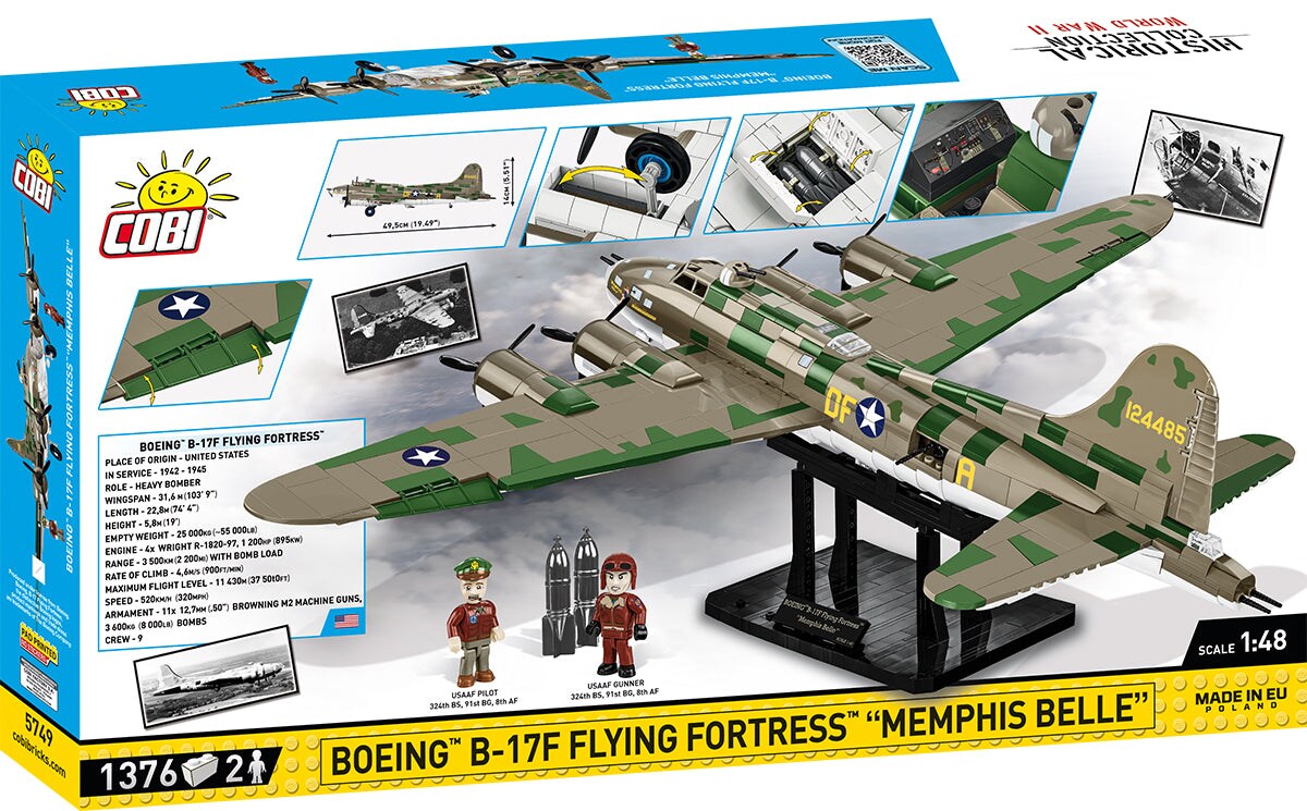 COBI Historical Collection WWII Boeing&#x2122; B-17F Flying Fortress&#x2122; &#x22;Memphis Belle&#x22; Aircraft - EXECUTIVE EDITION