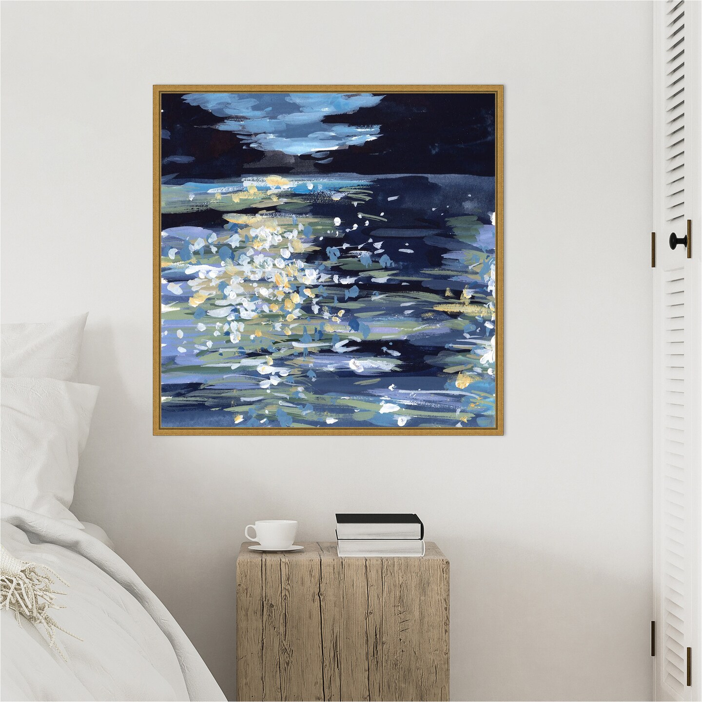 Calming Night I by Melissa Wang Framed Canvas Wall Art