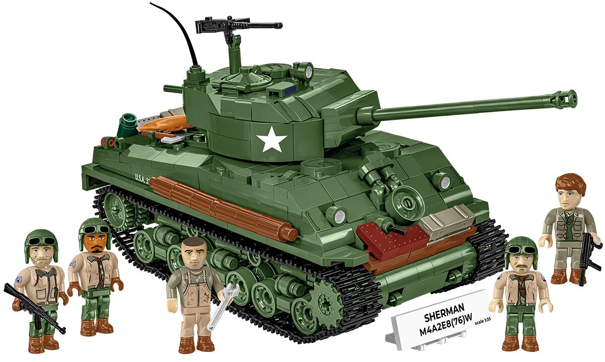 COBI Historical Collection WWII M4A2E8 Sherman &#x22;Easy Eight&#x22; Tank Model