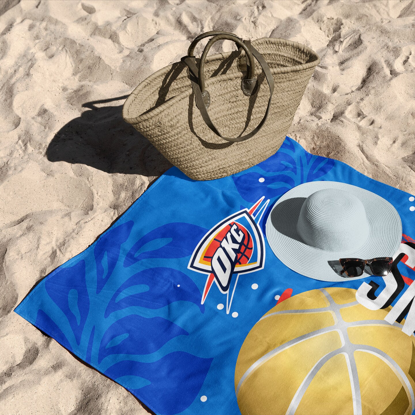 NBA Oklahoma City Thunder 2025 Champions Blackboard Beach Towel 30 x 60 inches