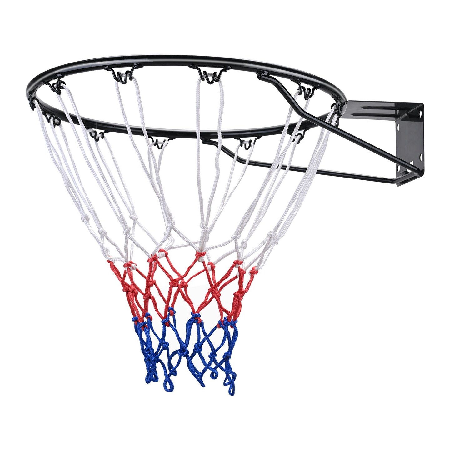 18-Inch Breakaway Basketball Rim with Sturdy Steel Frame Dual Springs and Nylon Net for Safe Play