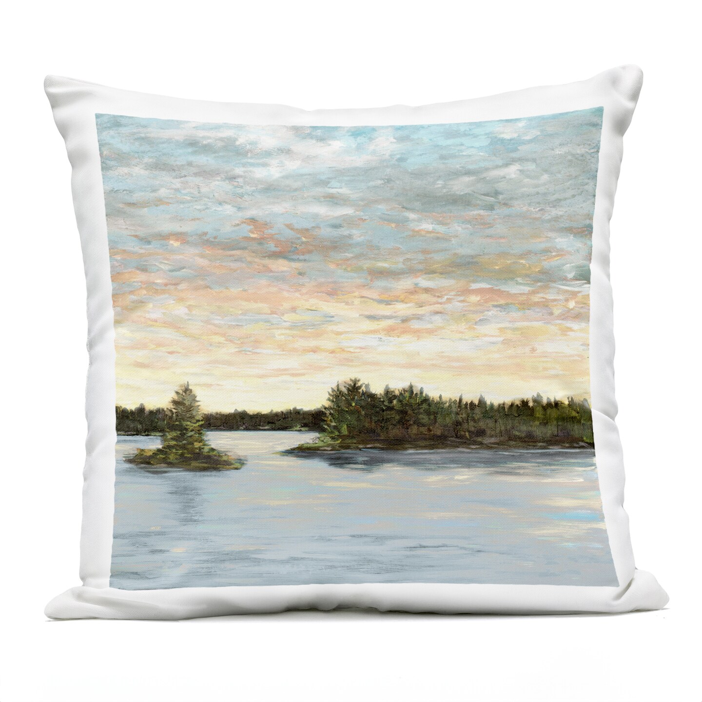 Stupell Industries Lake Shore at Sundown Outdoor Printed Pillow, design by Julie DeRice, 18 x 7 x 18