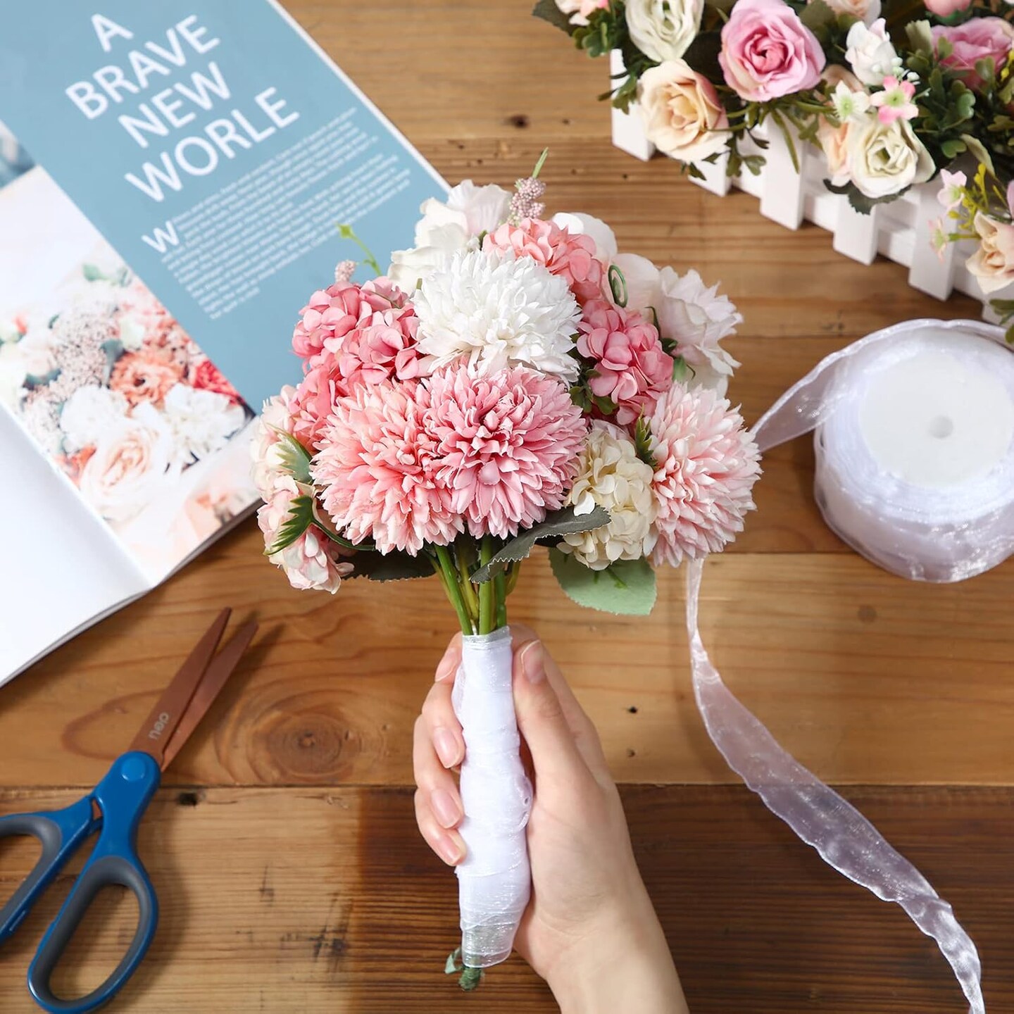 Sheer Organza Ribbon for Gift Wrapping Chiffon Tulle Mesh Ribbon Clear Wedding Christmas Tree Decor DIY Crafts