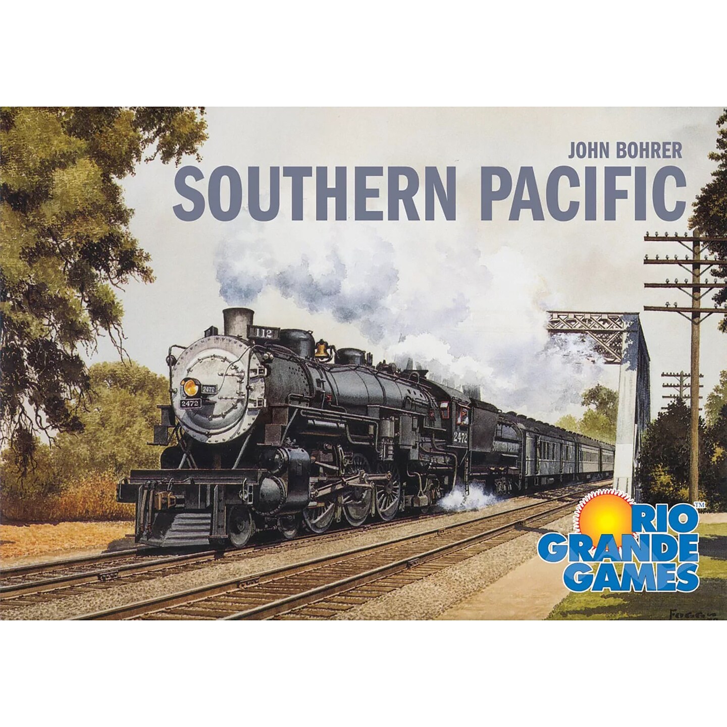 Rio Grande Games: Southern Pacific - Train Games, Strategy, Robber Barons, Build &#x26; Invest in Railroads, Dividends, Ages 12+, 3-5 Players, 30-60 Min