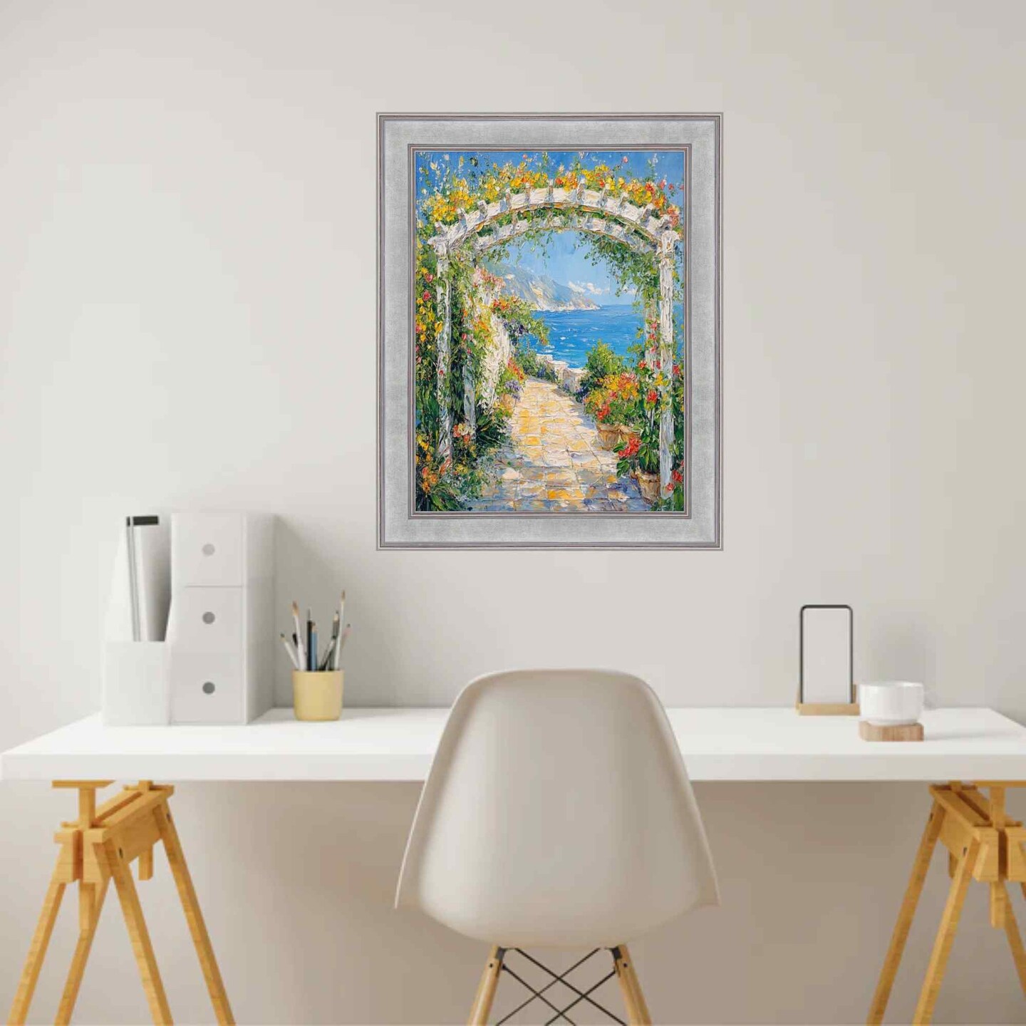 Modern Contemporary Silver Flat Picture Frame 12x24 frame