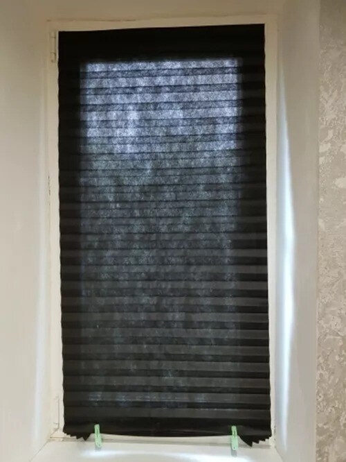 Cordless Blackout Pleated Fabric Shade Window Blind Sun UV Half Blind Roller
