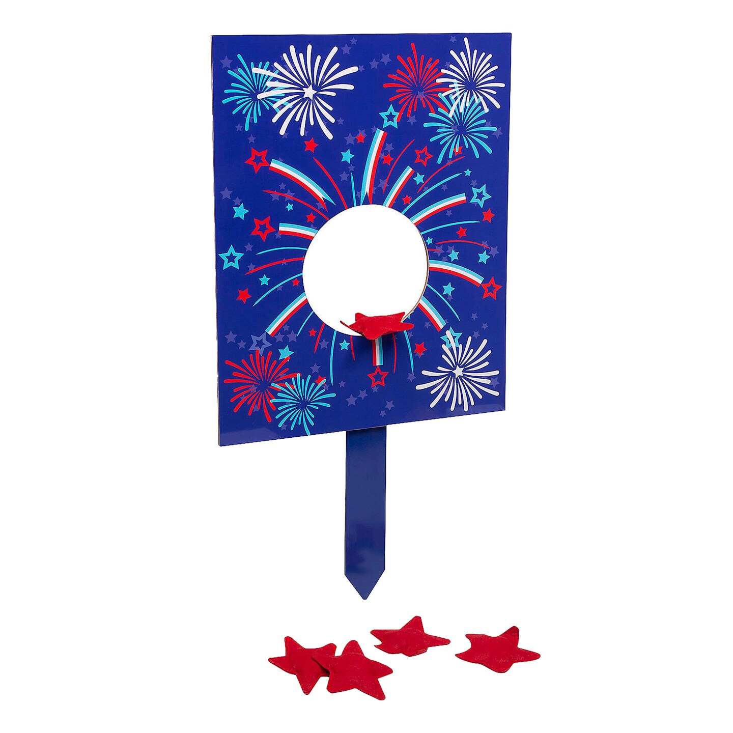 15 1/4&#x22; x 19 1/2&#x22; Patriotic Star Bean Bag Toss Yard Game 7 Pieces