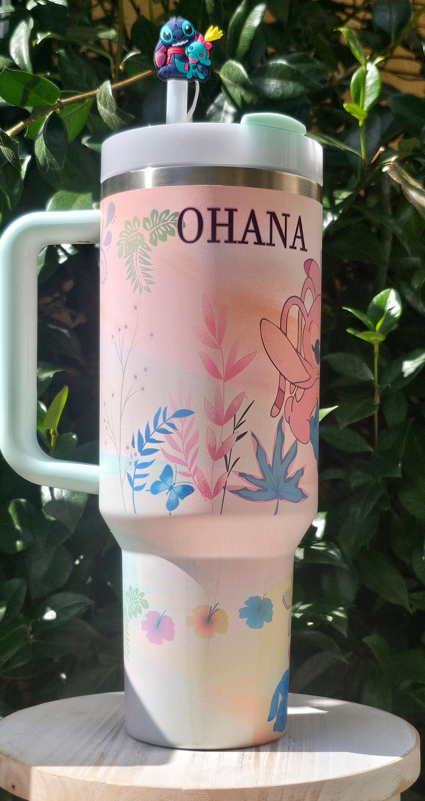 AUTHENTIC 40oz Original Stanley Warm Serene Brushstrokes Blue Green Tumbler  Custom-printed Stitch Angel Ohana | MakerPlace by Michaels