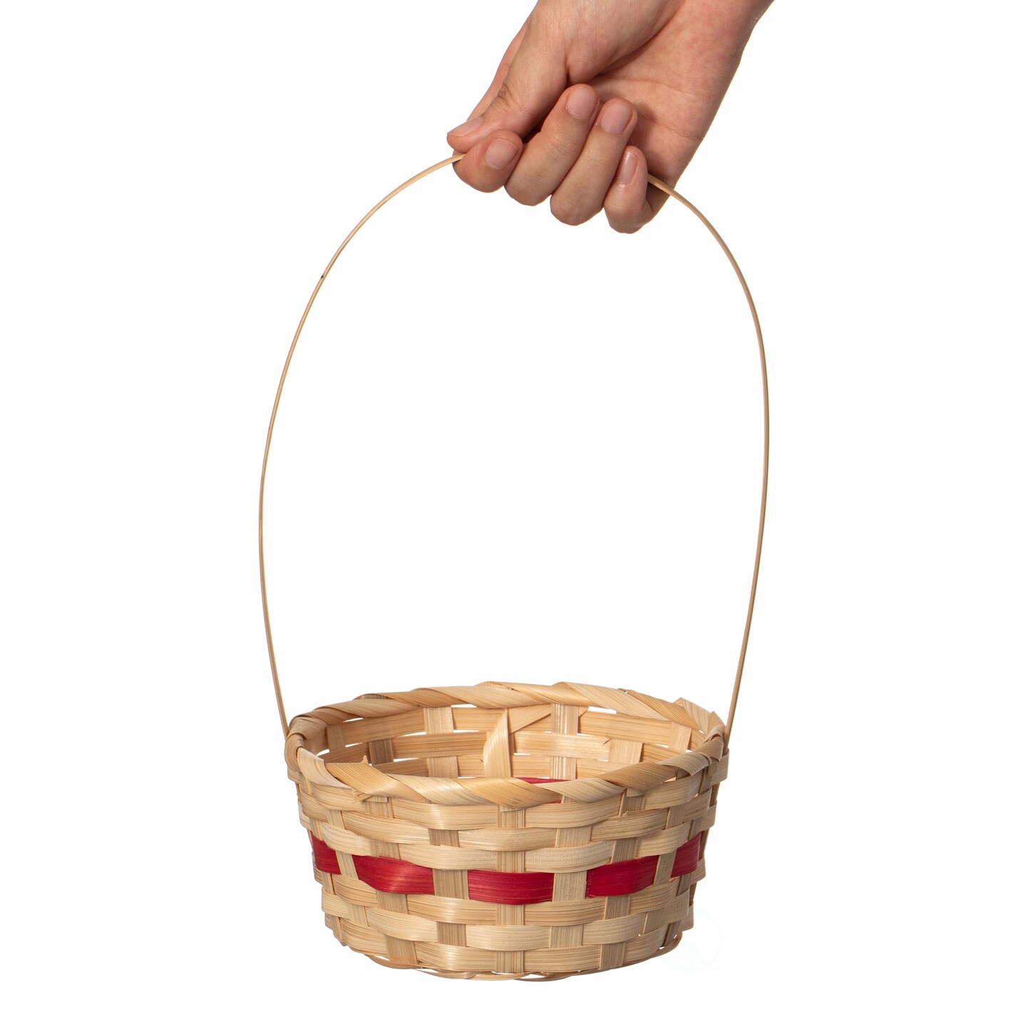 Wickerwise Multipurpose Hand-Woven Basket with Handle – Ideal as Gift Basket, Food Storage, Flower and Bread Basket, Fruit Storage, and Decorative Usage - Perfect for Wedding, Garden or Home Décor